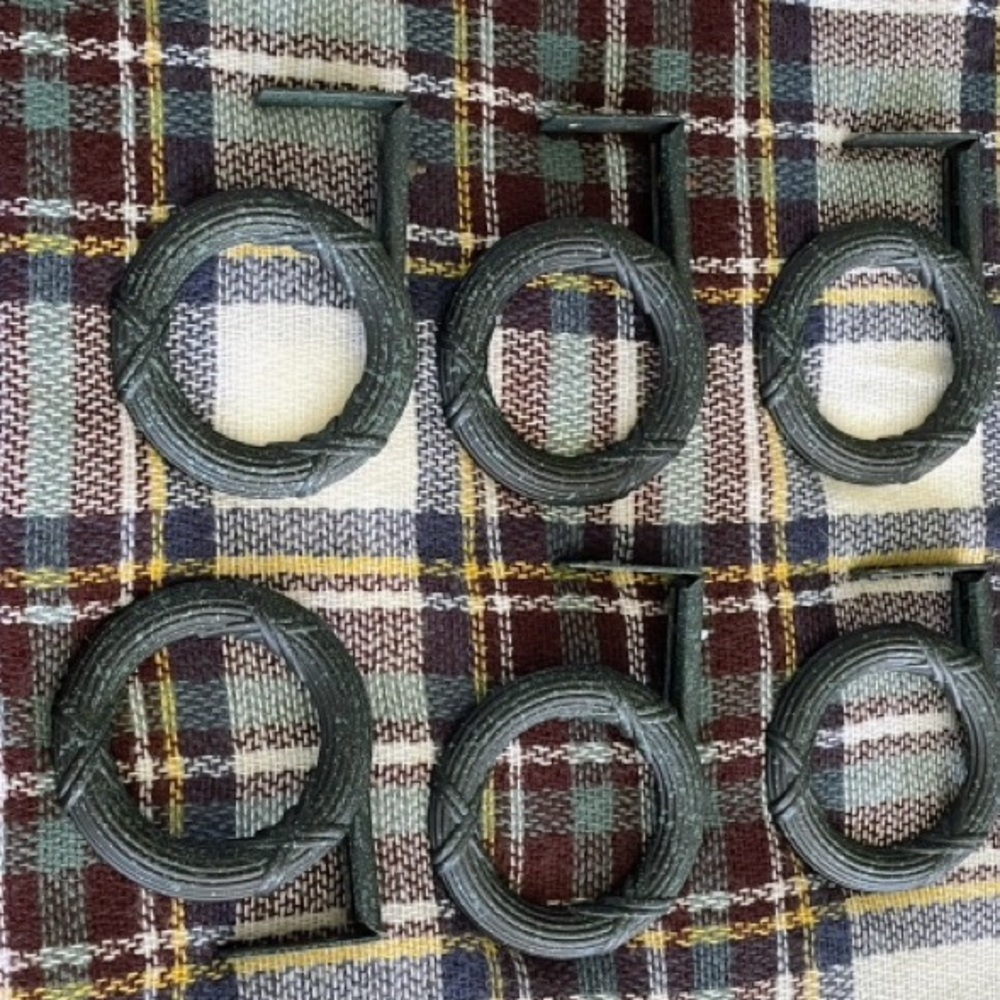 Set of 6 Black Rope Curtain Tiebacks